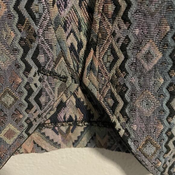 Vintage Bar N None Womens Vest XL Aztec Tapestry Cropped Open Southwestern FLAW - Picture 3 of 8